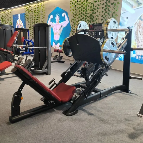 Commercial Gym Fitness Equipment Exercise Strength Training Plate Loaded Super 45 Degree Leg Press Dual System Machine